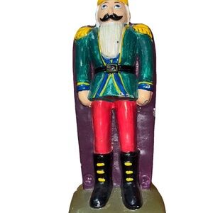 Vintage Rare Vintage Prussian Soldier Bank Made Of Heavy Metal, Nutcracker Style